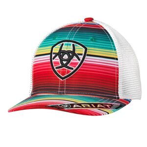 Ariat Serape Shield Logo Mesh Trucker Hat Snapback Multicolor NWT